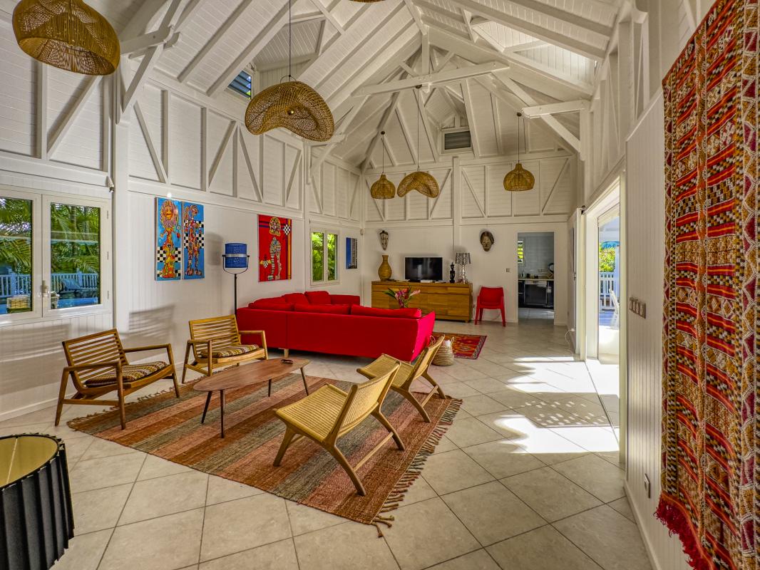 A louer villa 8 personnes Saint François Guadeloupe_ Salon - 12